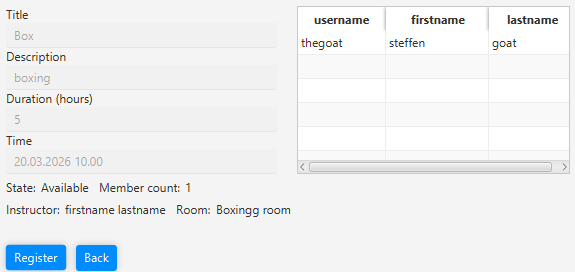 JavaFX User Interface